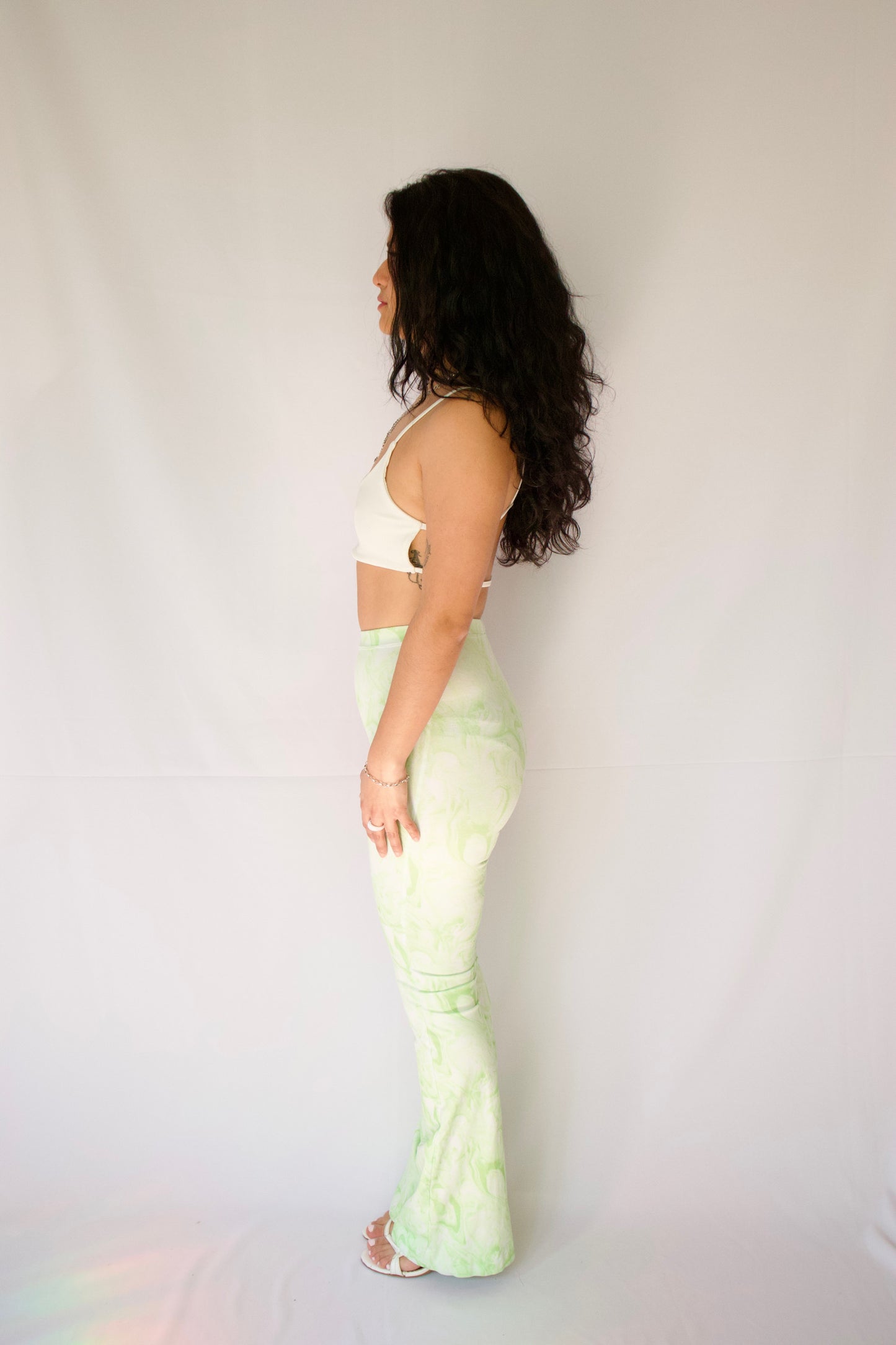 PANTALON VERT TIE DYE