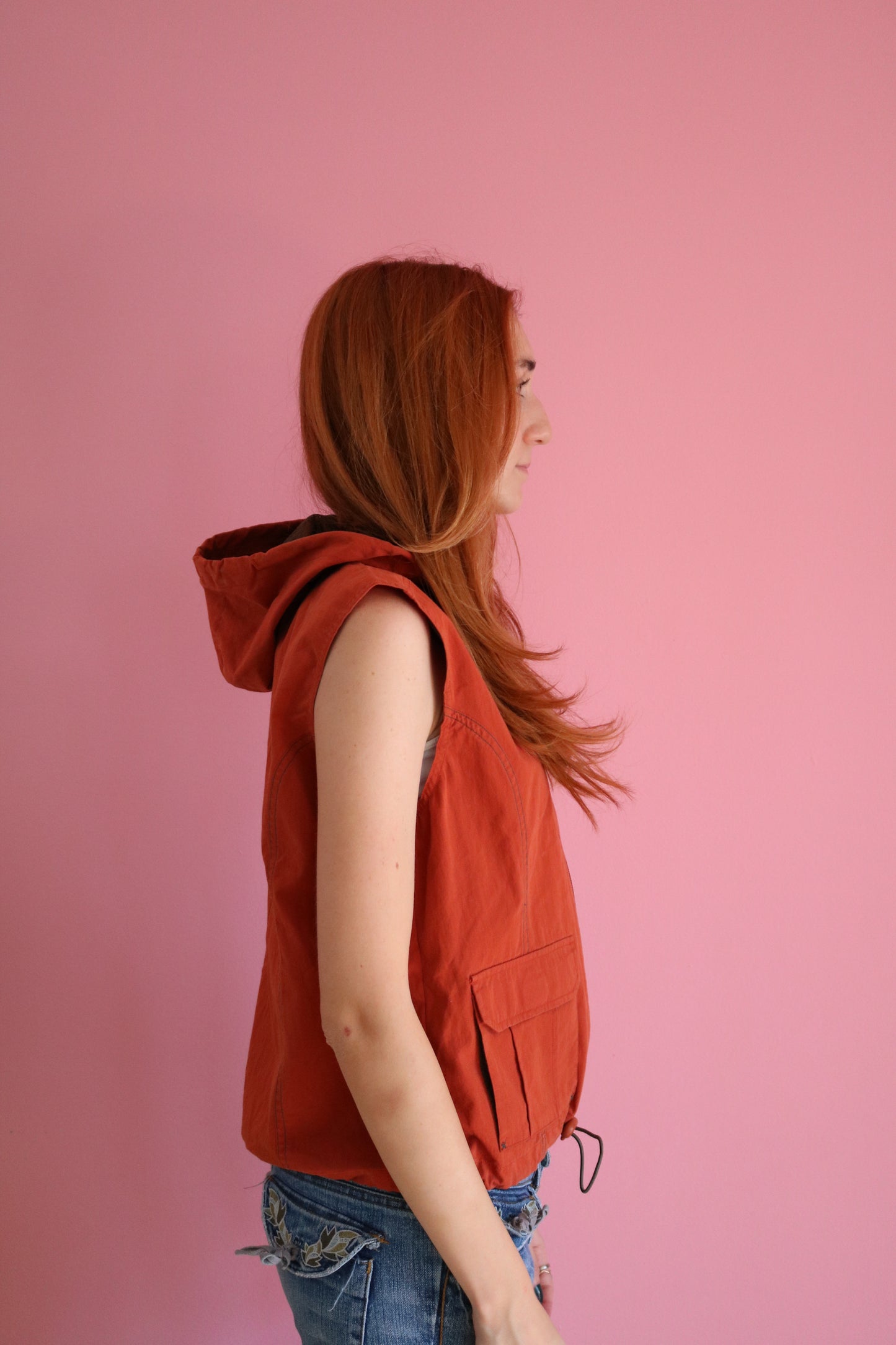 VESTE SANS MANCHES ORANGE
