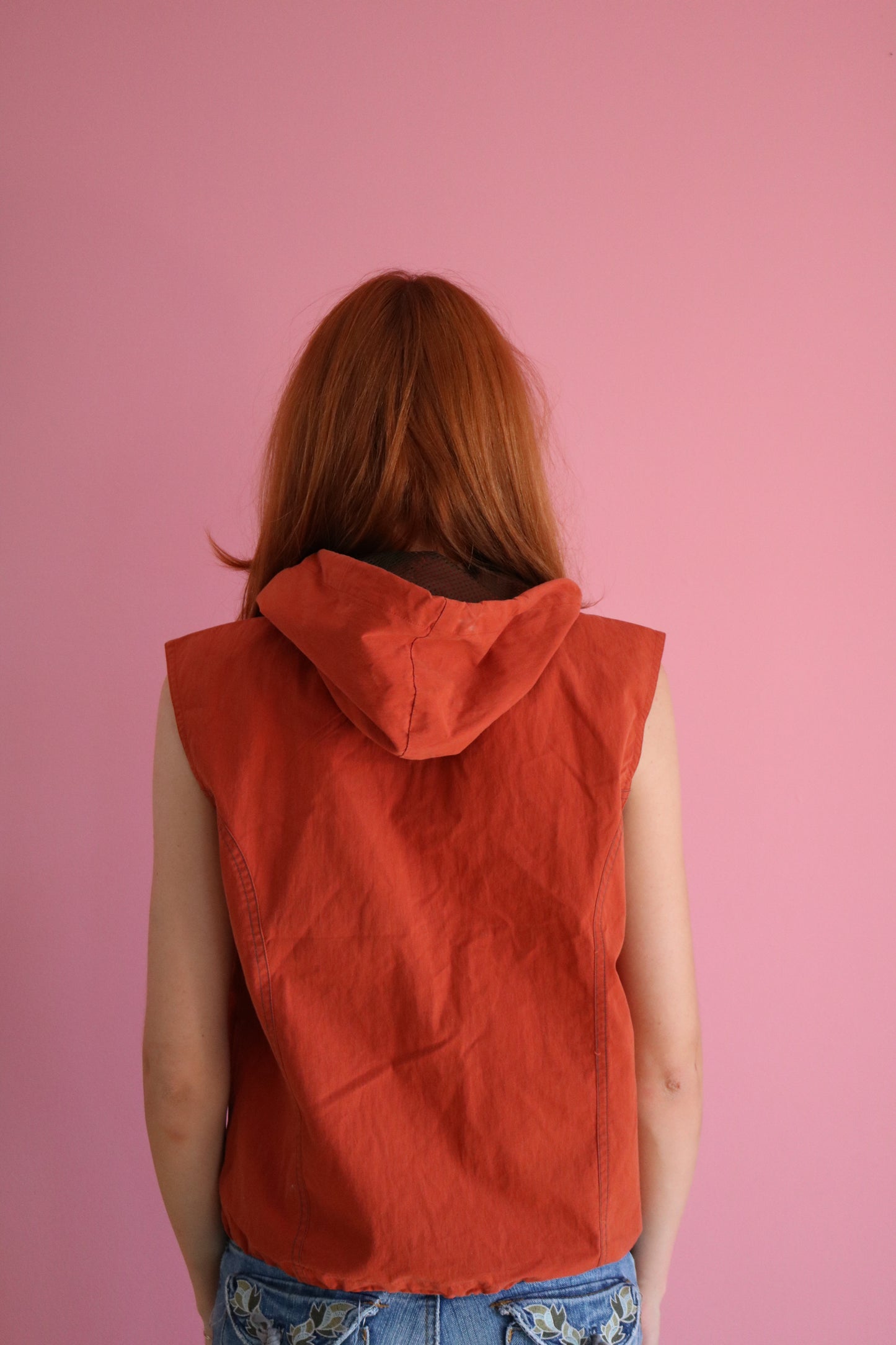 VESTE SANS MANCHES ORANGE