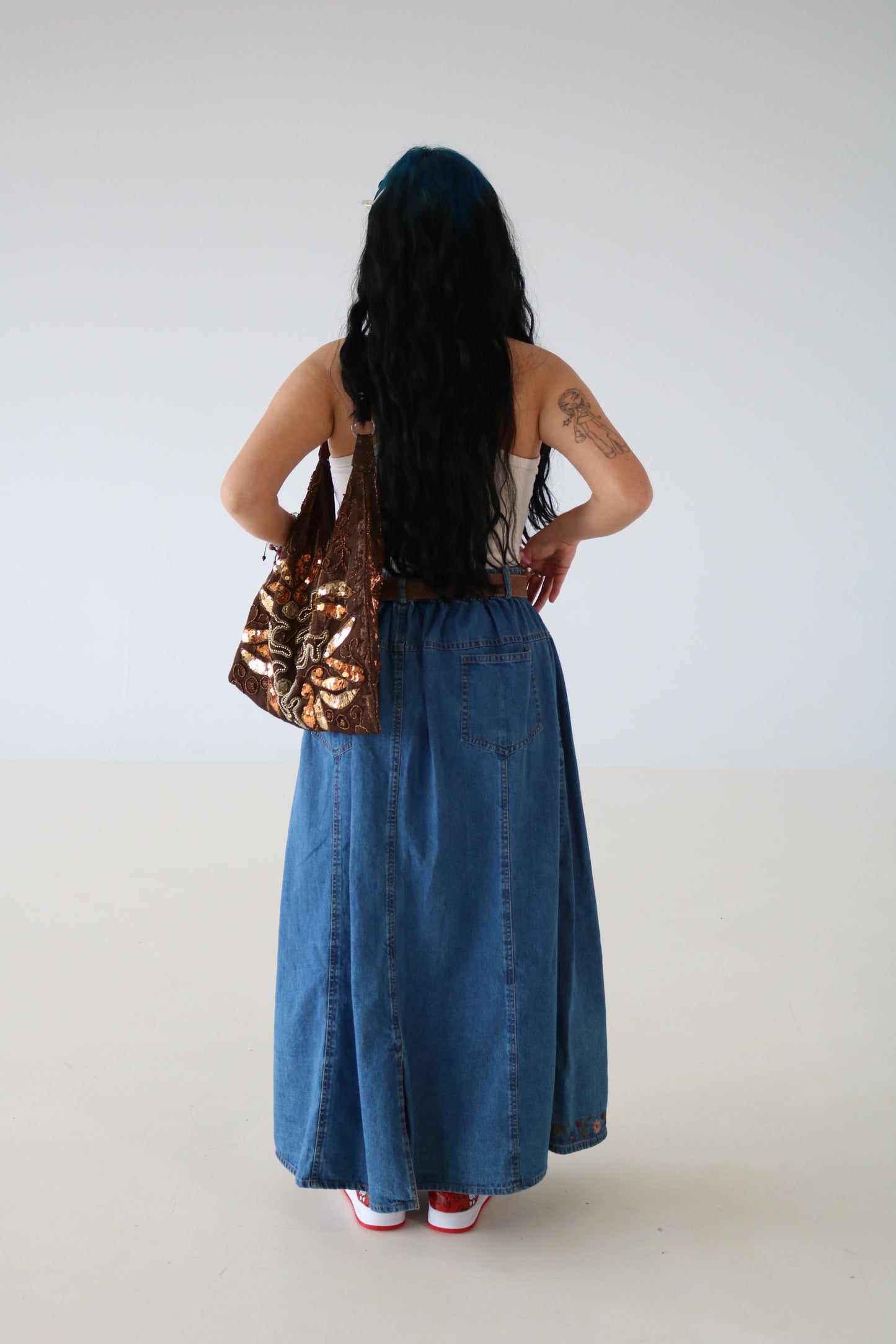 JUPE EN JEANS MAXI