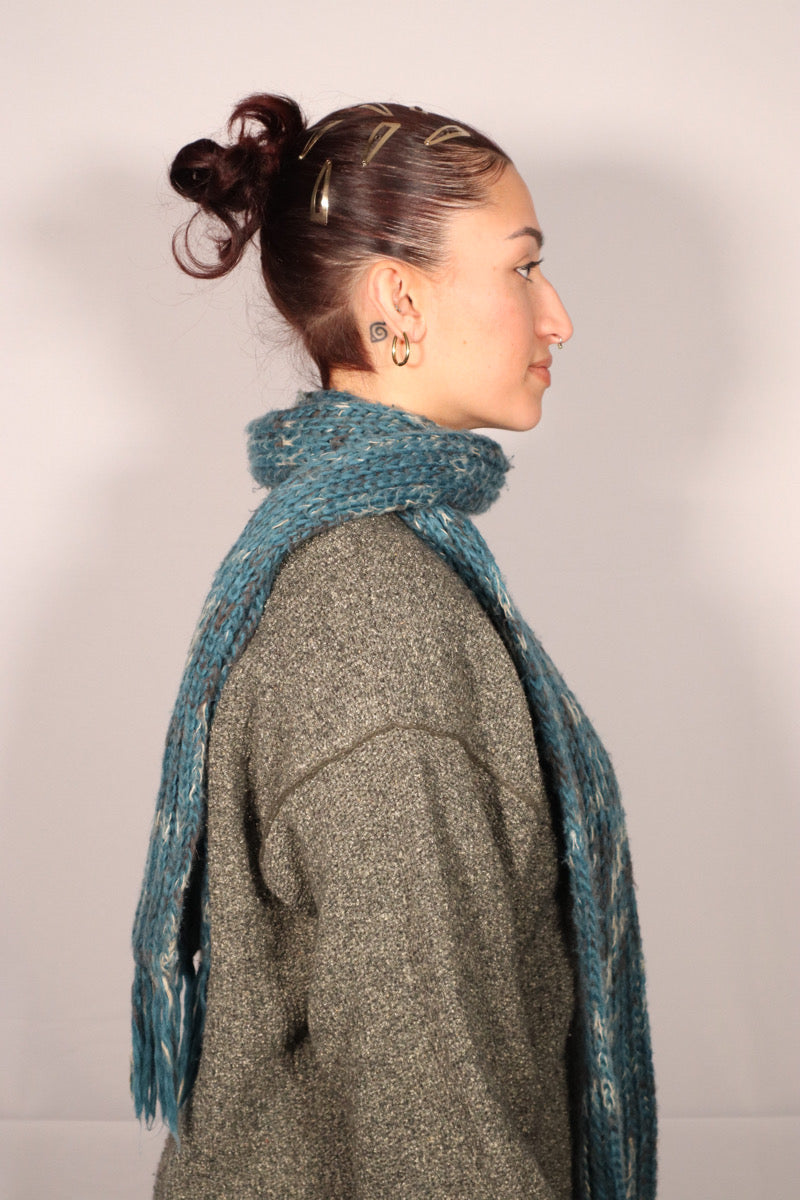 FOULARD EN LAINE BLEU