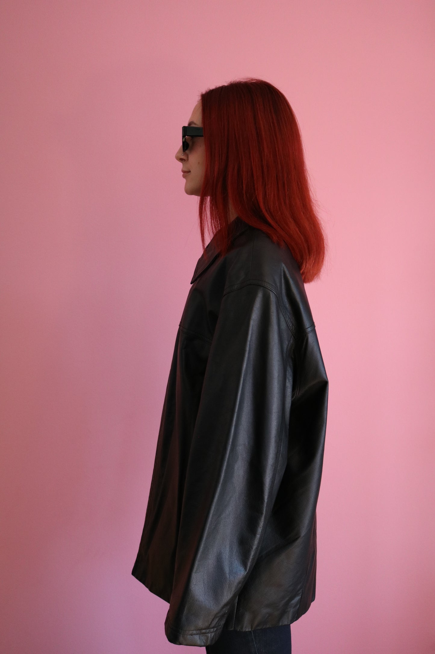 MANTEAU DE CUIR CLASSIQUE NOIR