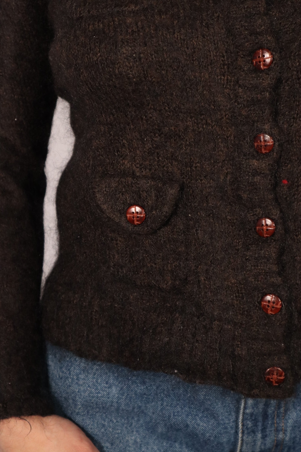 PETIT CARDIGAN GRIS FONCÉ