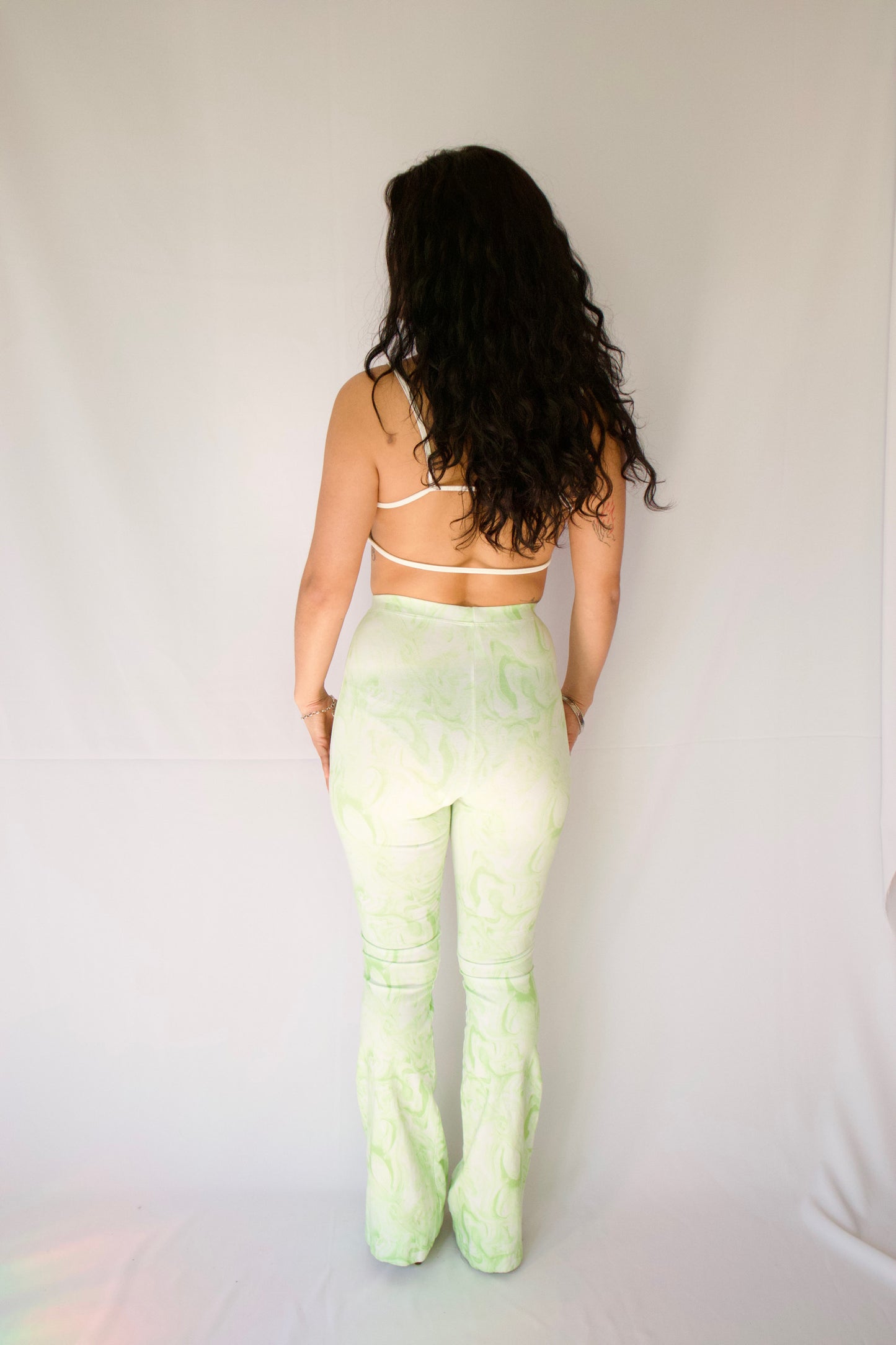 PANTALON VERT TIE DYE