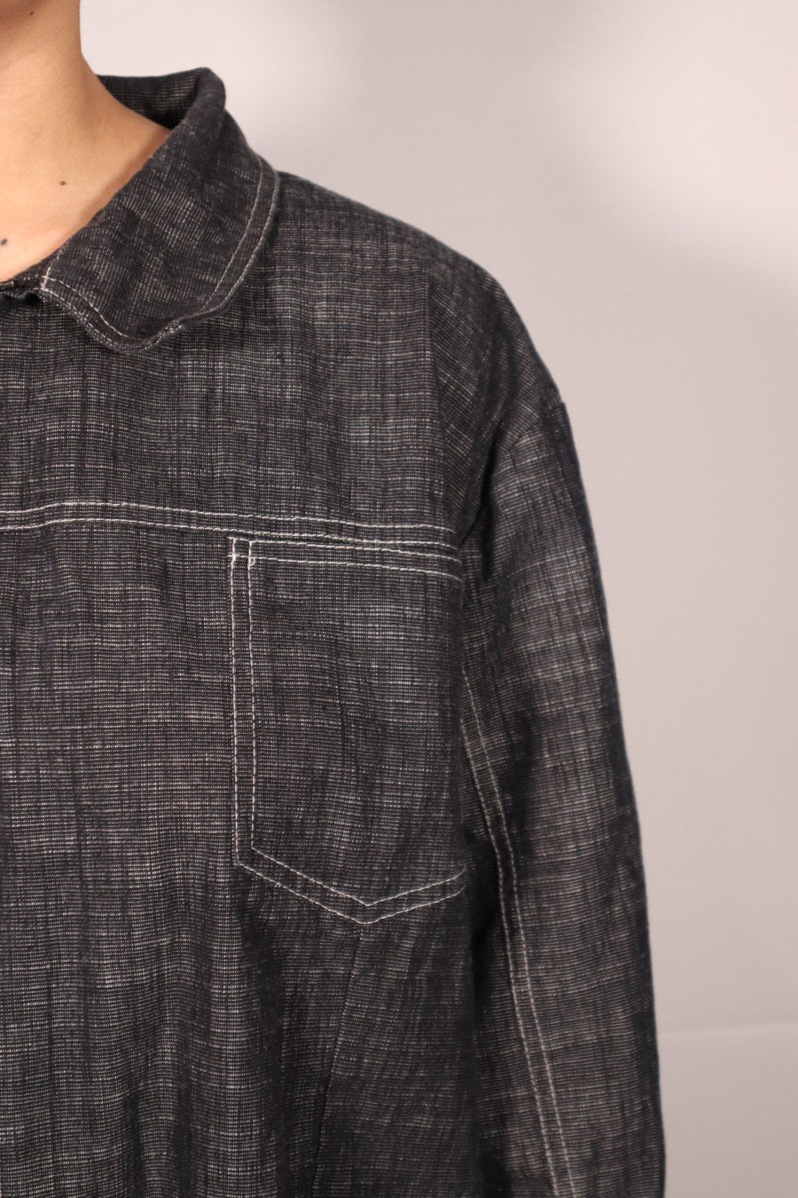 VESTE DENIM GRIS FONCÉ