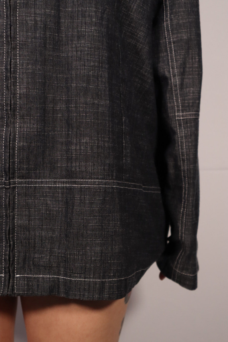 VESTE DENIM GRIS FONCÉ