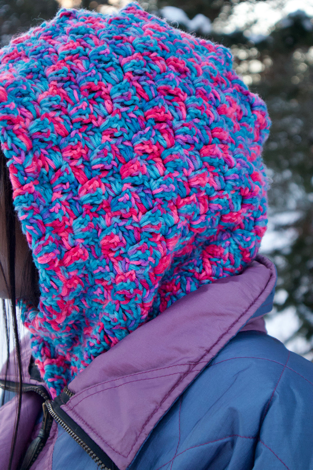BALACLAVA BLEU ET ROSE