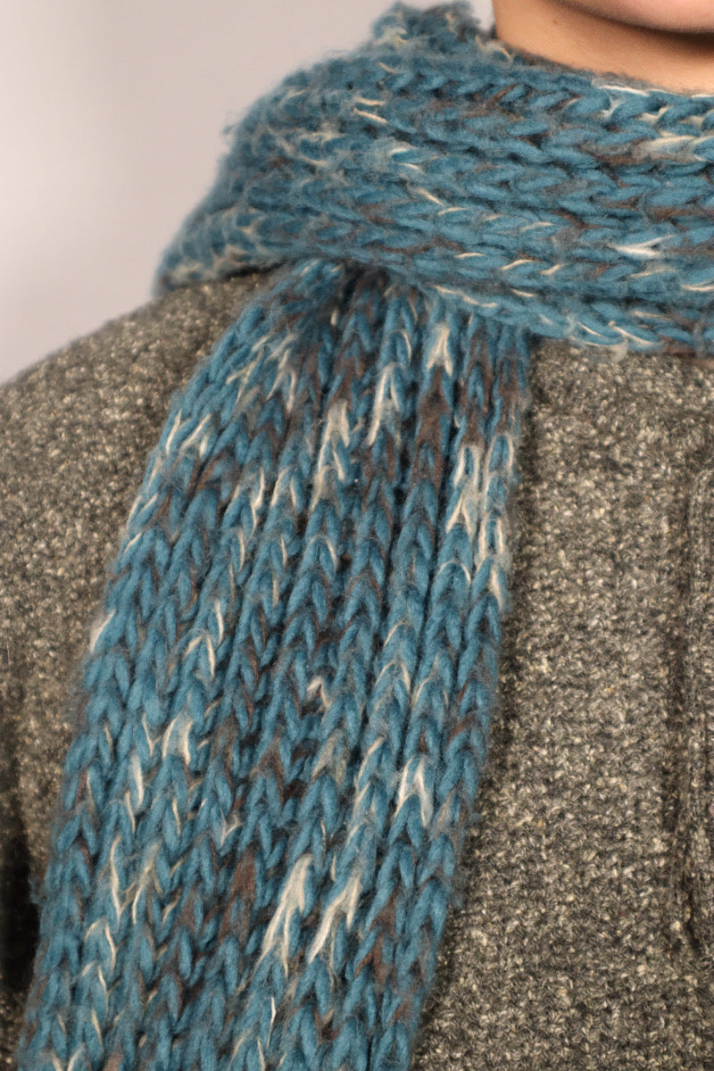 FOULARD EN LAINE BLEU