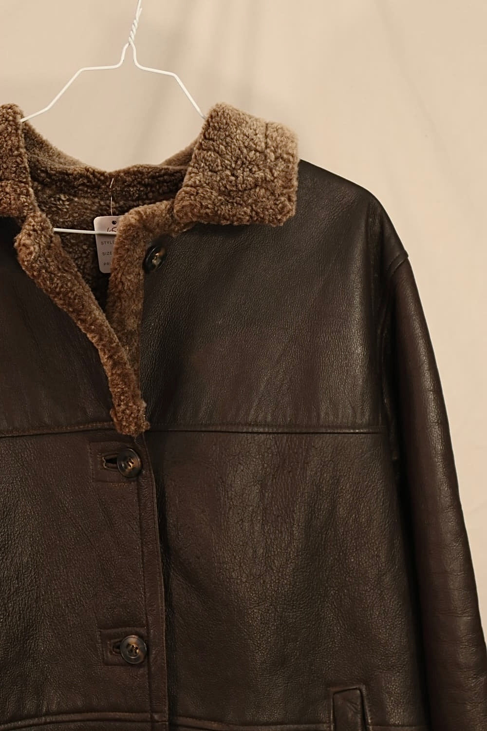 MANTEAU CUIR & FAUX FUR
