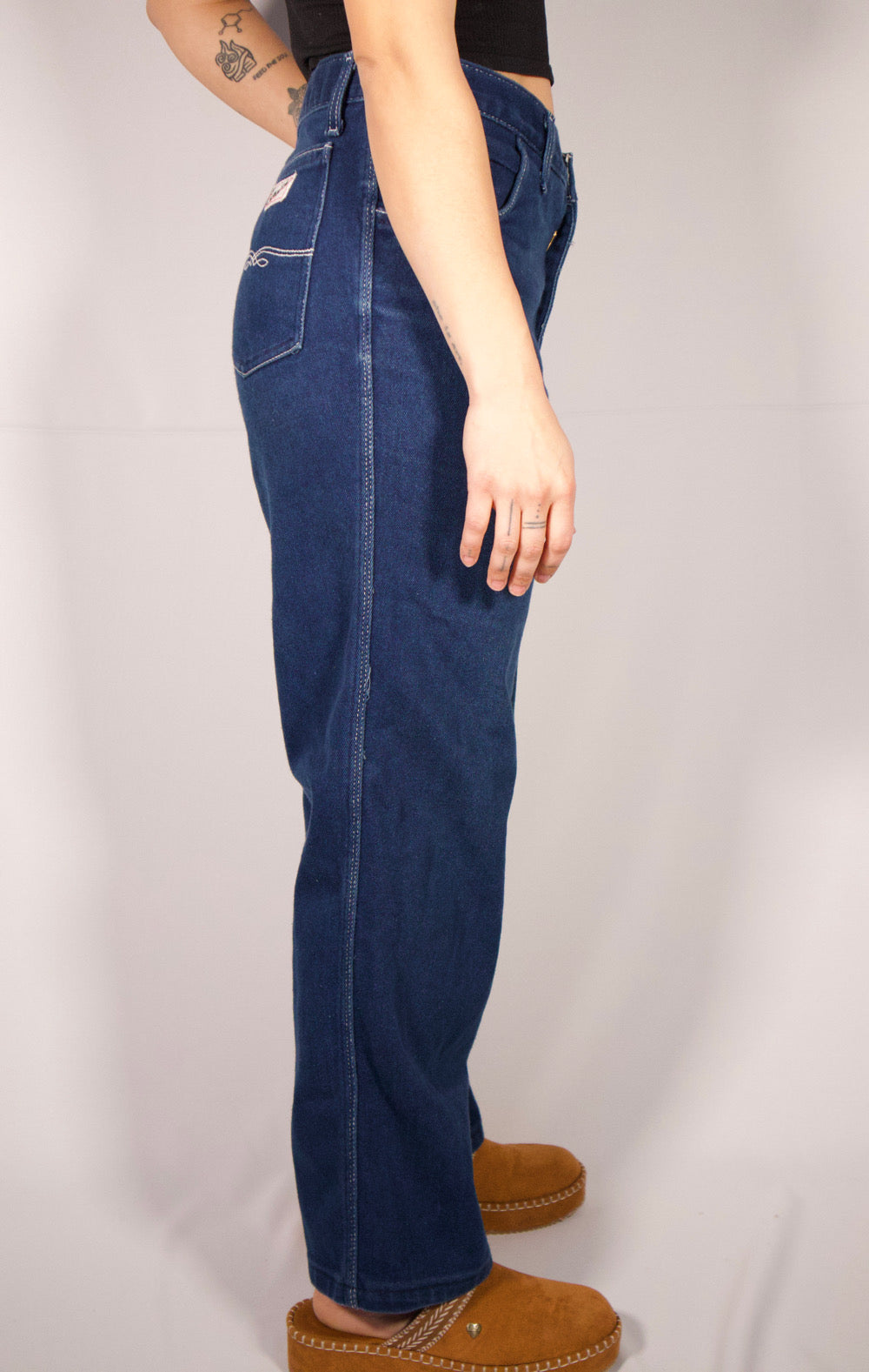 PANTALON DENIM BLEU FONCÉ