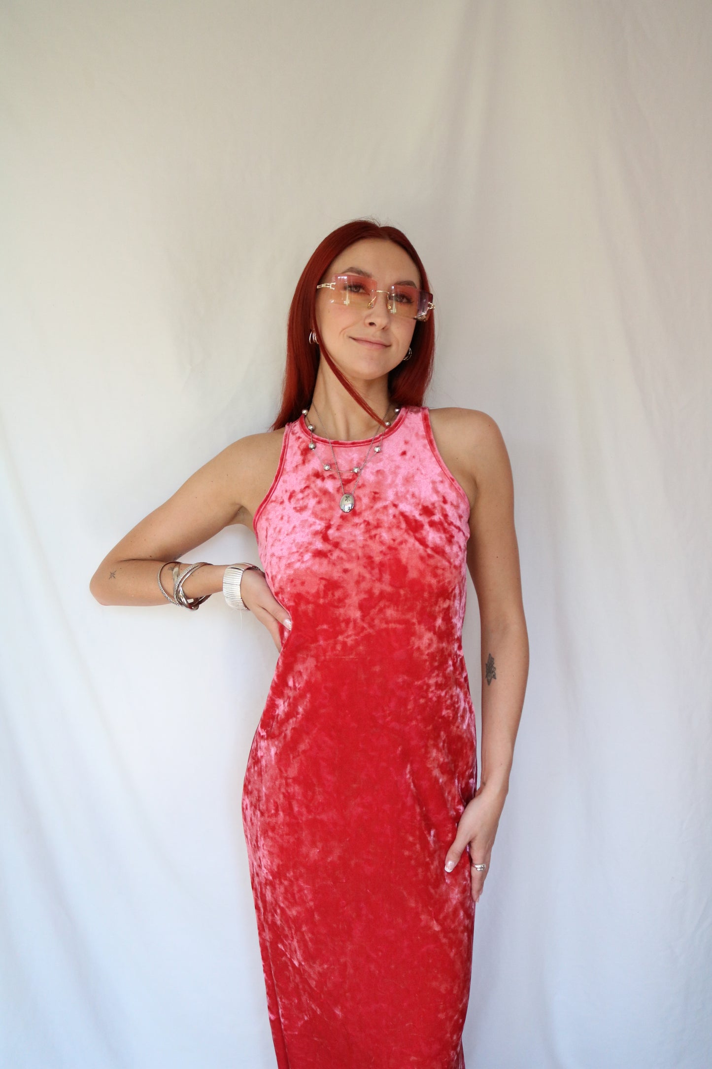 ROBE VELVET ROSE