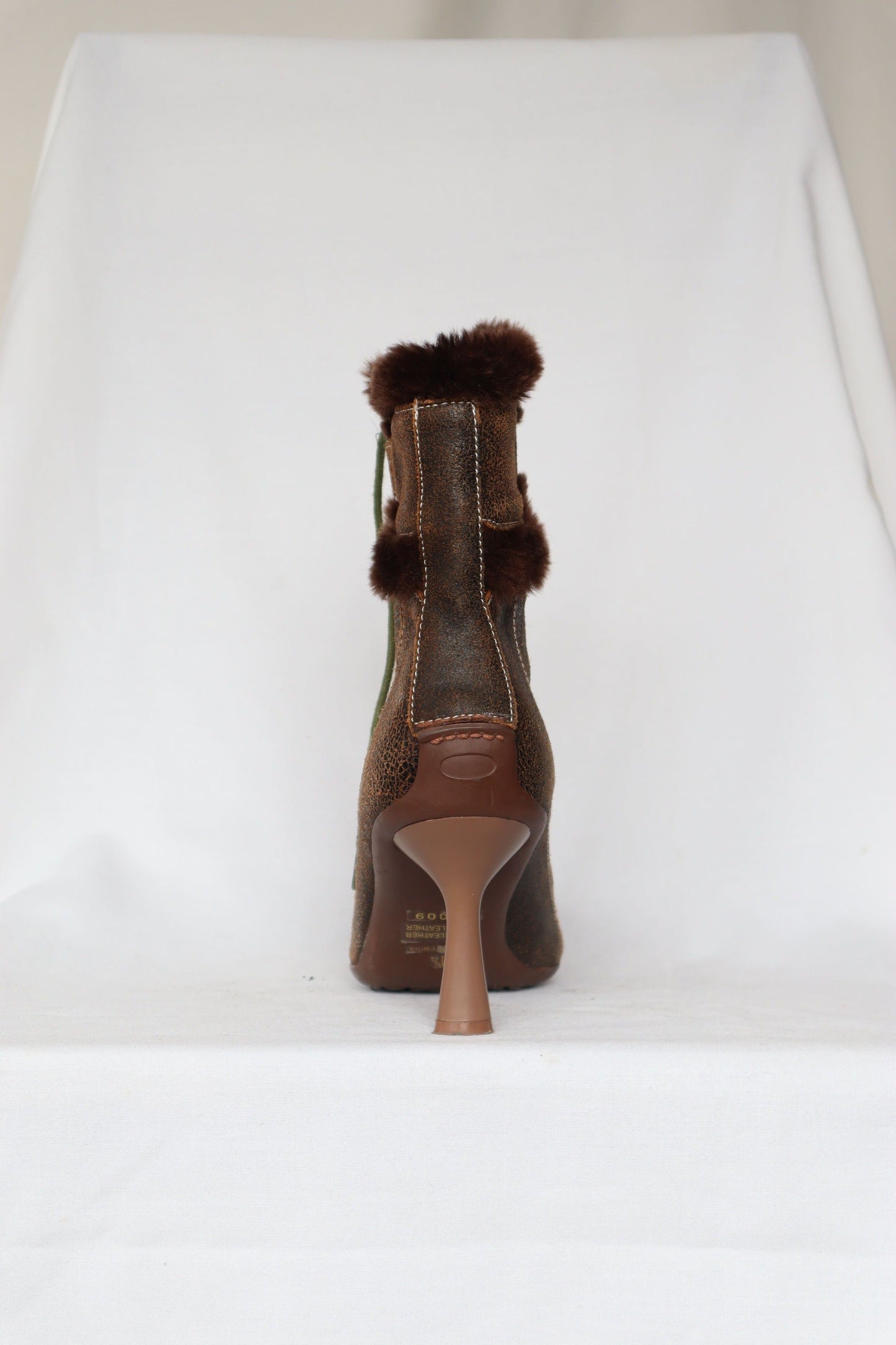 botte cuir et fourrure