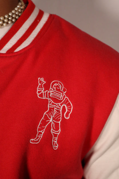 VESTE VARSITY ROUGE ET BLANC