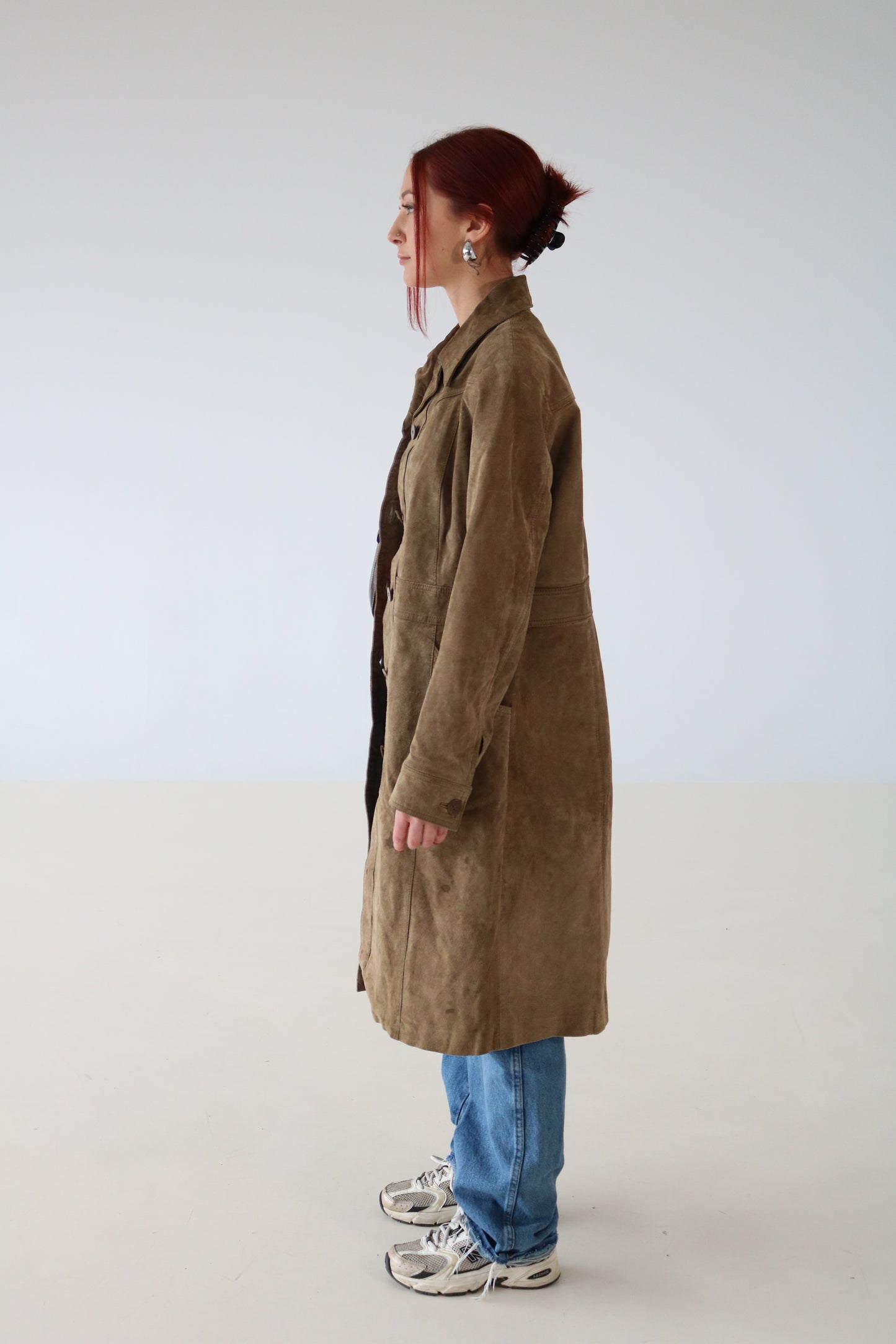 MANTEAU EN SUÈDE BEIGE