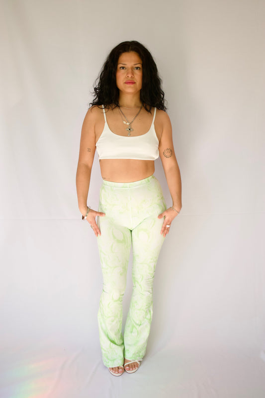 PANTALON VERT TIE DYE