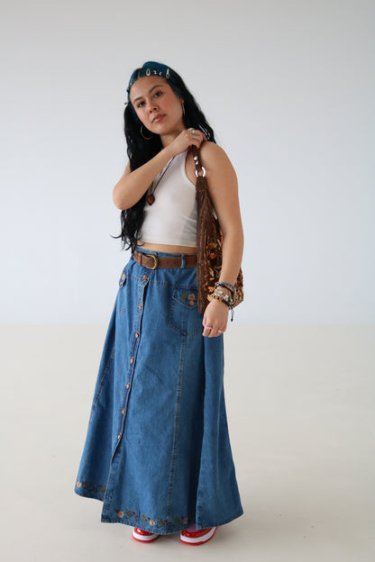 JUPE EN JEANS MAXI
