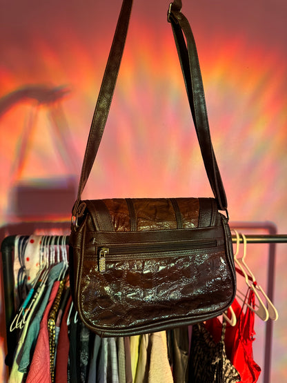 SAC À MAIN EN CUIR LUSTRÉ