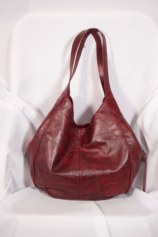 SACOCHE EN CUIR ROUGE