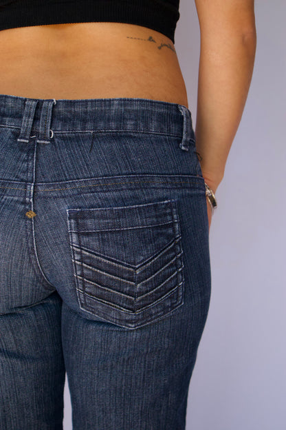 PANTALON TAILLE BASSE DENIM GRIS