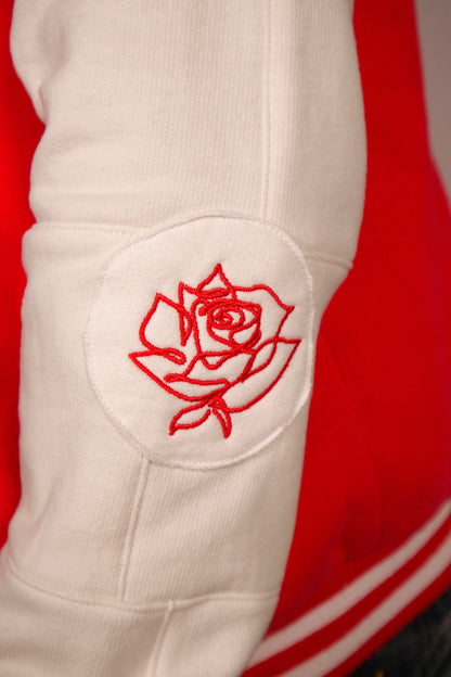 VESTE VARSITY ROUGE ET BLANC