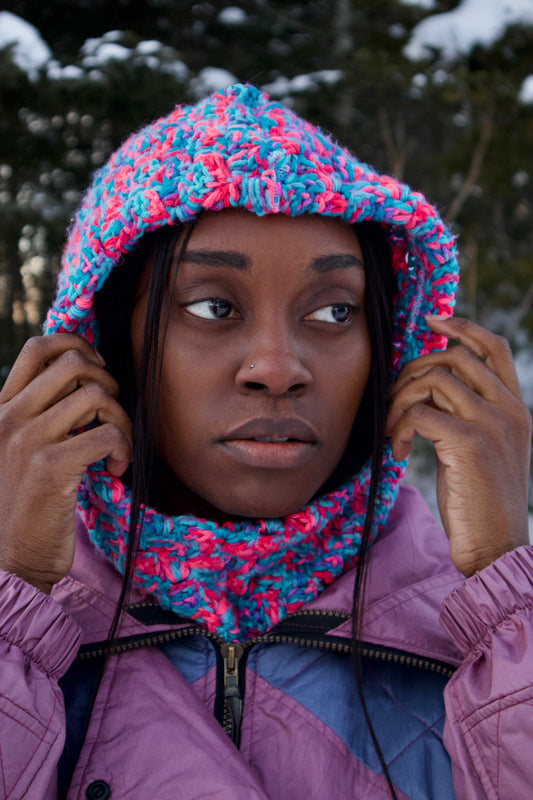 BALACLAVA BLEU ET ROSE
