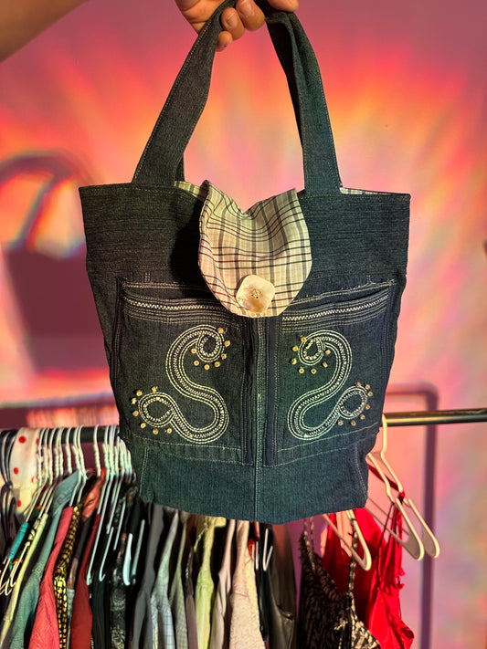 TINY TOTE BAG EN JEANS