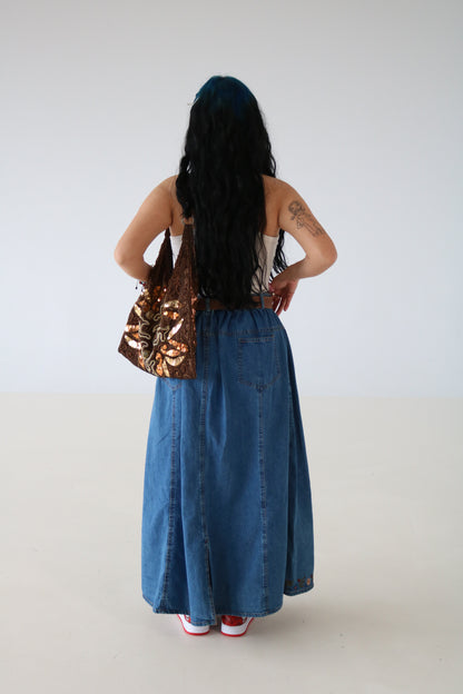 JUPE EN JEANS MAXI