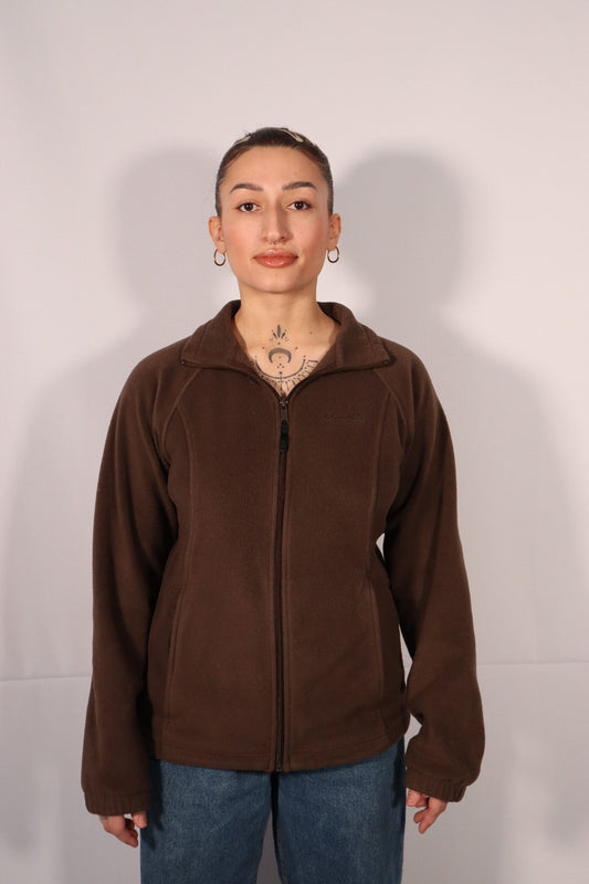 VESTE EN MOLLETON BRUN