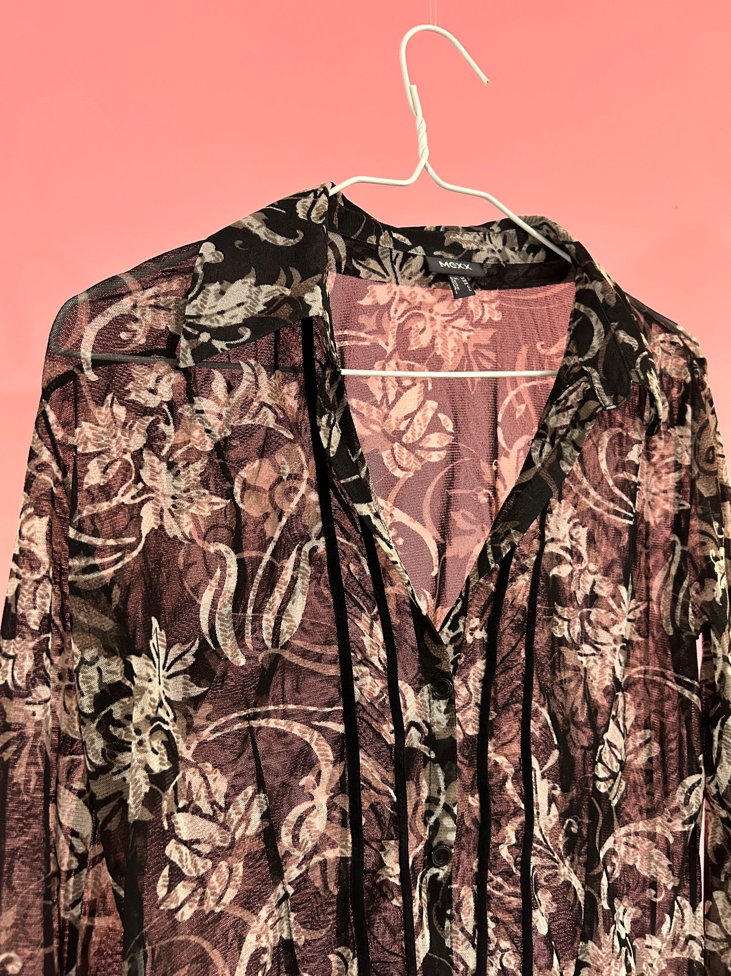 CHEMISE NOIR À FLEUR