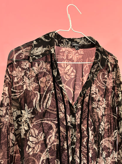 CHEMISE NOIR À FLEUR