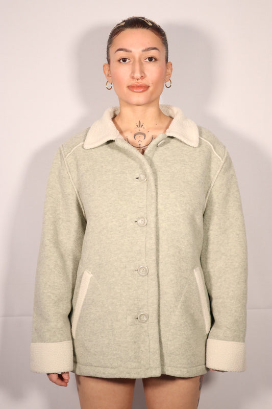 VESTE GRISE EN MOLLETON