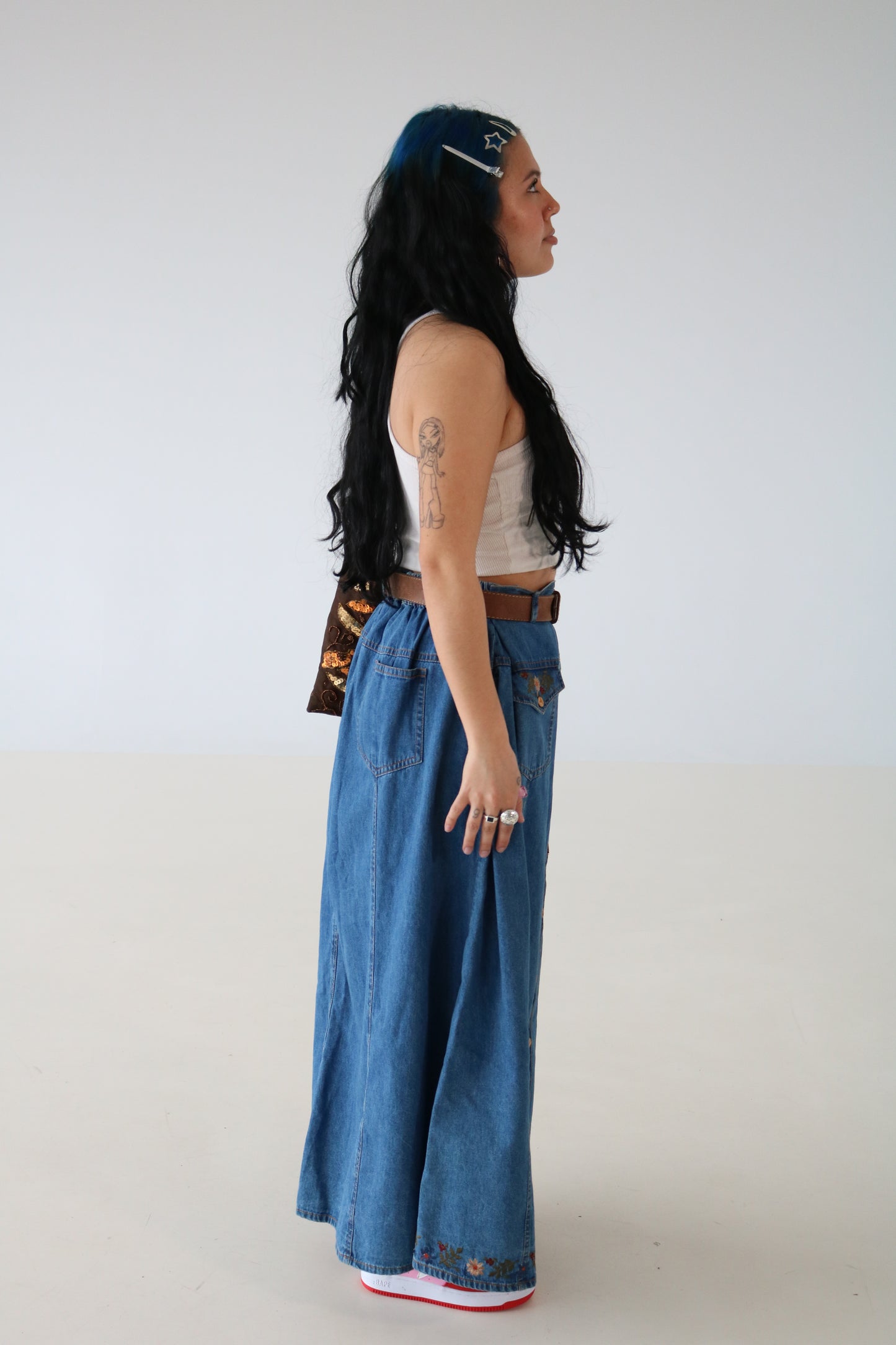 JUPE EN JEANS MAXI