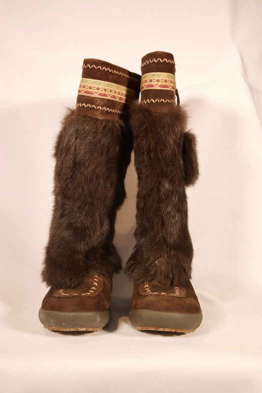 BOTTES DE POIL BRUN FONCÉ