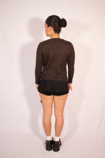 PETIT CARDIGAN GRIS FONCÉ