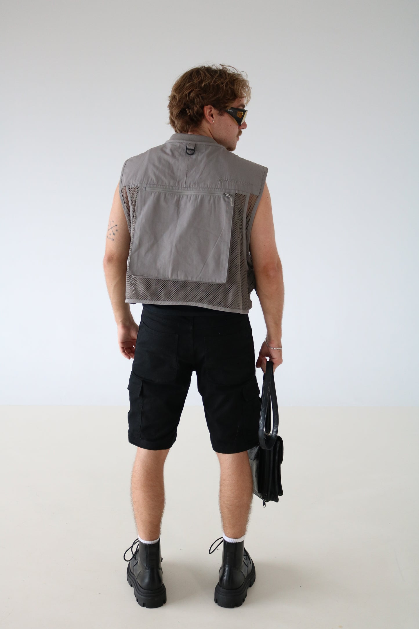 GILET DE PÊCHEUR GRIS