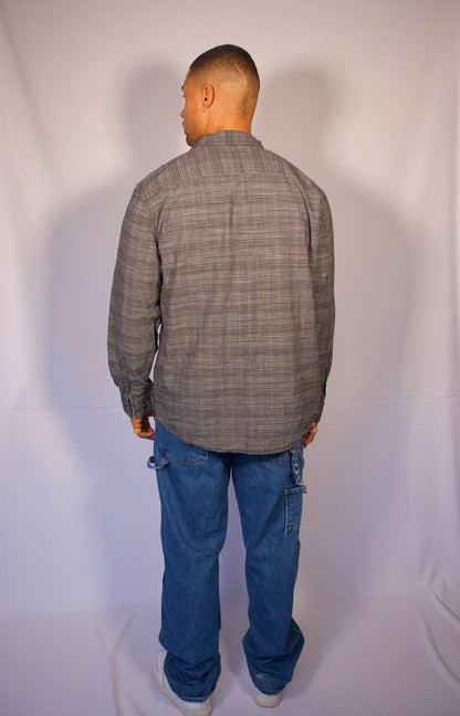 CHEMISE À MANCHES LONGUES GRIS FONCÉ