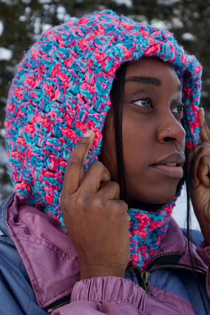 BALACLAVA BLEU ET ROSE
