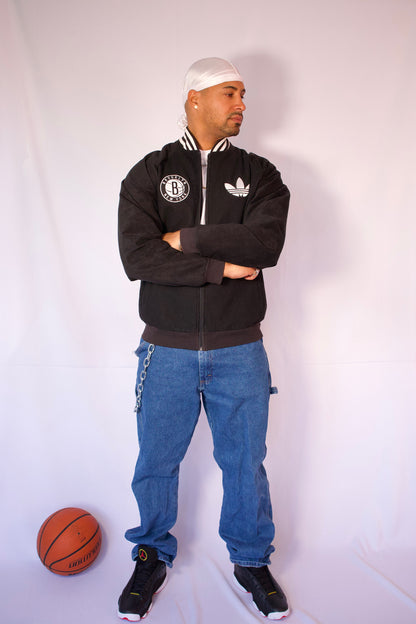VESTE VARSITY NOIR ET BLANC