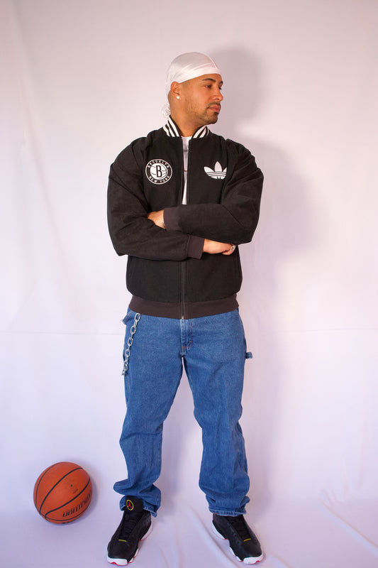 VESTE VARSITY NOIR ET BLANC