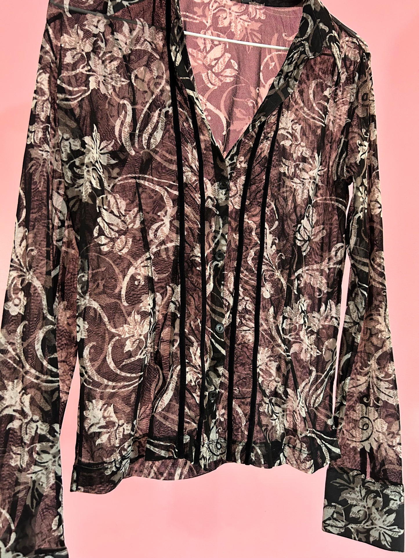 CHEMISE NOIR À FLEUR