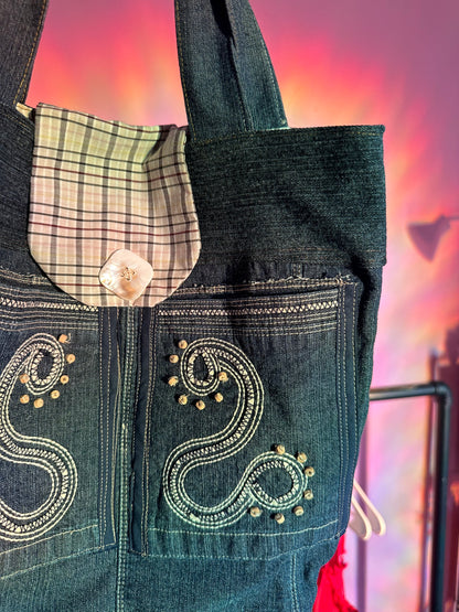 TINY TOTE BAG EN JEANS