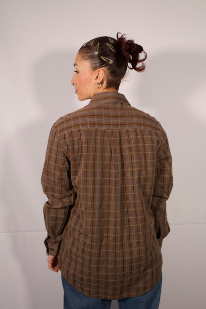 CHEMISE BRUNE À CARREAUX