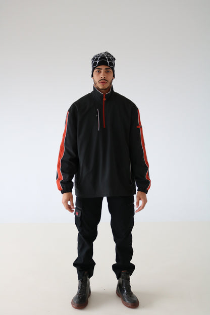 VESTE NOIR ET ORANGE