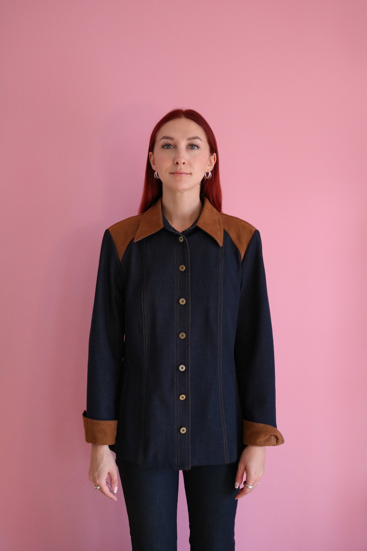 VESTE JEANS ET SUÈDE
