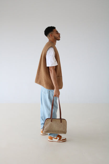 VESTE SANS MANCHES BEIGE