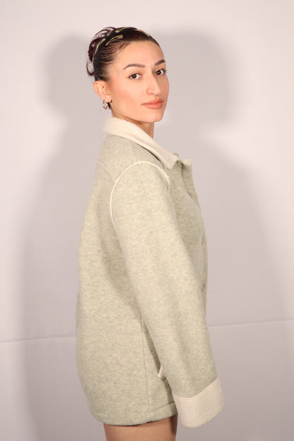 VESTE GRISE EN MOLLETON