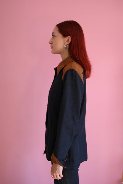 VESTE JEANS ET SUÈDE