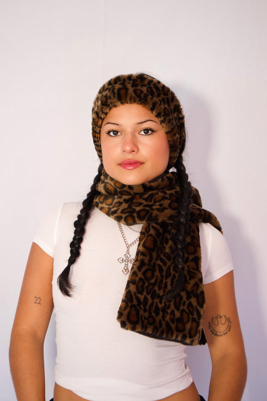 DEUX PIÈCES LÉOPARD EN FAUX FUR