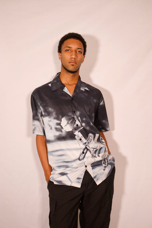 CHEMISE MANCHES COURTES IMPRIMÉ ASTRONAUTE