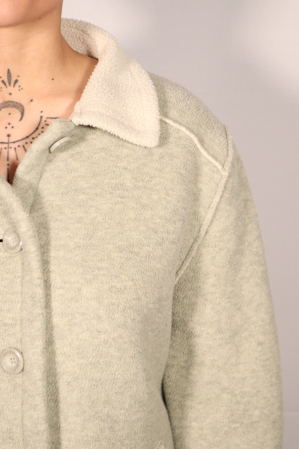 VESTE GRISE EN MOLLETON